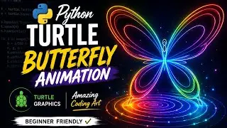 Python Turtle Butterfly Animation 🦋 | Amazing Coding Art | Beginner Friendly