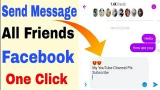 How to send messages to all facebook friends at once || send messages to all facebook friends 2022