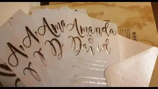 Foil wedding invitations by www.tangodesign.com.au rose gold foil printed on vellum paper or card.