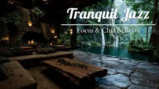 Mystic Mountain Lounge 🌿 | Relaxing Bossa Nova Jazz & Waterfall Ambience for Calm Focus