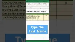 Awesome Excel Trick | Get Name from Email address ✅