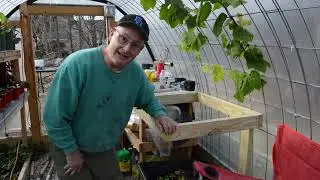 Adding a Much Needed Extension to the Potting Bench in Our Cattle Panel Greenhouse!  Episode 84