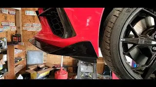 2022 C8 Corvette ACS 5vm front splitter carbon flash installed
