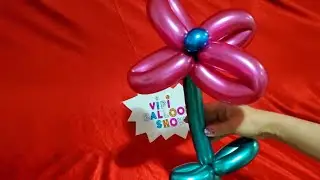 MAKING BALLOON FLOWER AND POPPING IT!!!