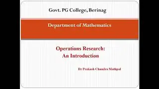 Introduction (Operations Research)