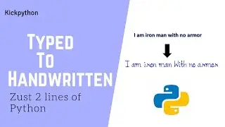 Convert  Typed Text To Handwritten Form || Python 🔥🔥🔥