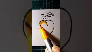 Easy drawing of Apricot #art #drawingtutorials #drawing #artandcraft #drawingtechniques