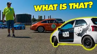 Taking a Yaris to a Porsche Event