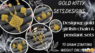 10gram👰‍♀️Wedding Special Lightweight Kitty & Pendant Sets | Bridal Collection💎 #necklace #gold 