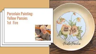 Easy Tutorial: Painting Yellow Pansies On Porcelain - First Firing