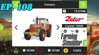 FS 18. Таймлапс № 108. Новый трактор. Новое поле. Новый луг.