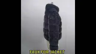 HFK0363  FAUX FUR JACKET-68CM #fashion #foxfur #minkcoat