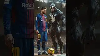 Messi + Venom Fusion?! Insane GOAT Transformation! ⚽🕷️ #Shorts #AIArt #Fusion