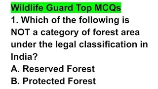 Wildlife Guard Top 30 MCQs | By Rohani Sir | JKSSB Wildlife Guard Top MCQs | Top Expected Questions 