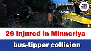 26 injured in Minneriya bus-tipper collision