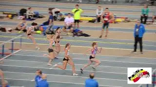 Belgian athletics indoor championships 60m hurdles women Heats 3/3