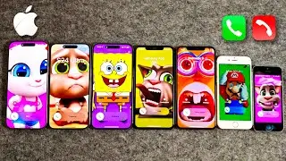 iPhone 16 Pro Max, 15 PM, 14 PM, 11 PM, XS Max, 6S & iPhone 5S Incoming Call at the Same Time