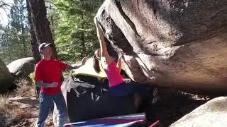 Bouldering Lake Tahoe Pie Shop - Power Sauce V7