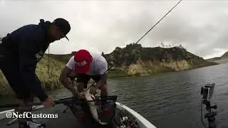 Mark of Nef Custom Rods nails an 8lber on the Imakatsu Aventa Crawler