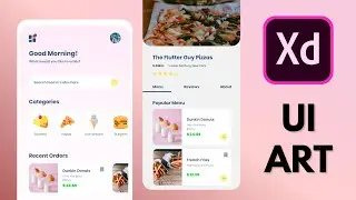 Food Delivery App UI Design in Adobe XD | SpeedArt | Simple | Clean | UI