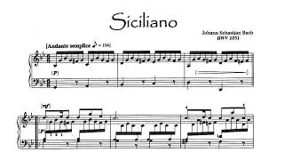 J. S Bach - Siciliano BWV 1031