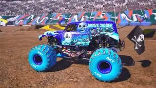Monster Jam Showdown Grave Digger freestyle PS5 gameplay
