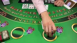 BLACKJACK- THIS IS HOW TO MAKE PROFITS LIKE A PRO PLAYING BLACKJACK 6 DECK!!! #77 🇺🇸💖