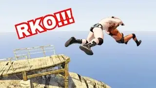GTA 5 WRESTLING LIKE IN WWE #2 (with WWE commentary!)