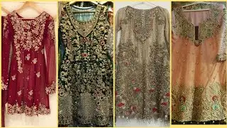 Beautiful Hand Embroidered Party Wear Collection For Girls Kora Work,Tilla Work Sequins Work