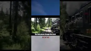 steam train passing through the forest  #shorts #trending