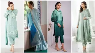 Pastel Colors Dress Detailing Ideas Party Wear Collection