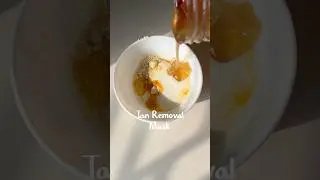 Tan Removal Mask🍯 #shorts #youtubeshorts #facemask #homeremedies #skincare #skincareroutine