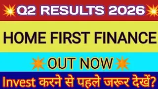 Home First Finance Q2 Results 2025 🔴 Home First Result Today 🔴 Home First Finance Latest News