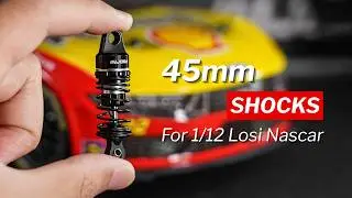 INJORA 45mm Oil Shocks with Progressive Rate Springs for 1/12 Losi Nascar #injora #rccar