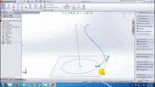 Учебное пособие по вытянутым бобышкам/основаниям SolidWorks_Метод 1-й направляющей кривой|Видеоур...