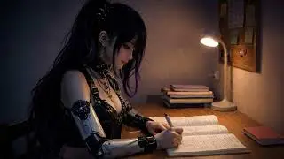 【Lo-Fi】Late Night Cyberpunk Study Room 🌙 Lo-Fi Beats for Focus / Chill / Work