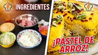 Receta de pastel de Pollo estilo Persa CRUJIENTE | Tahchin Iraní receta deliciosa con yogurt