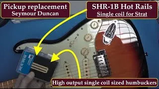 SHR-1b Seymour Duncan Hot Rails Humbucker pick up installation for Strat Electric Guitar.