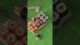 Miniature Sushi for Dollhouses | Easy DIY Kids Craft 🍣🖤