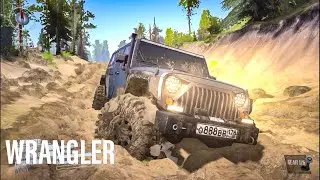 Spintires:Mudrunner-Jeep Wrangler tries to offroad at different tracks#offroad #gaming #truckoffroad