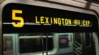 IRT Eastern Parkway Exp: Crown Heights-Utica Avenue bound R-142A 5 express train @ Franklin Avenue!