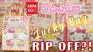 WORST Sanrio Lucky Bag by Miniso? Worth $100!?! Lucky Bag 2024 Unboxings!