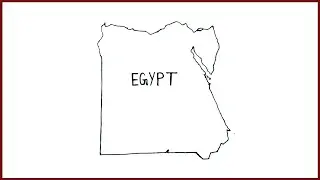 Map of Egypt || How to draw Map of Egypt