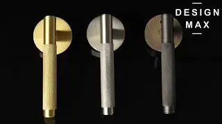 Premium Interior Door Handle | Knurled Antique Brass Finish | Design Max