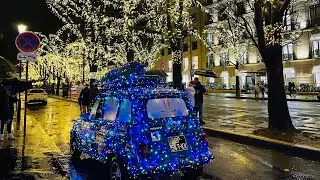 🇫🇷 Magical Paris & Christmas Nights | Part 5 | Rainy Atmosphere & Calm Music 
