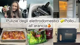 La SPESA | Pulizie degli ELETTRODOMESTICI 🧽 Cena pollo all&rsquo;ARANCIA 🍊al FORNO 