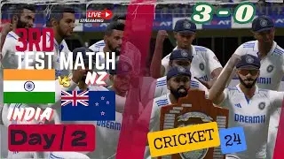 India vs New Zealand 3rd Test Match - Series Win 🏆 !! IM CricTalk Cricket 24 Gameplay