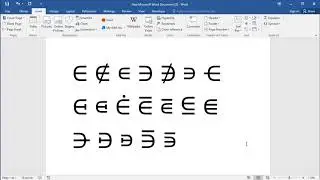 How to type element of and contains as member mathematical operator symbols in Word
