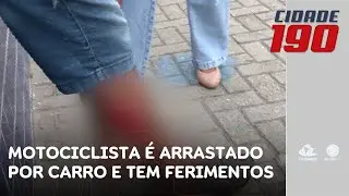 Motociclista é arrastado por carro e tem vários ferimentos; motorista socorreu a vítima | Cidade 190