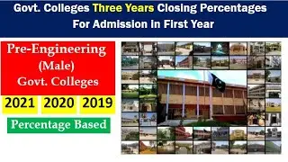 Three Years Closing Percentages of Pre-Engineering (Male) Govt. Colleges of Karachi